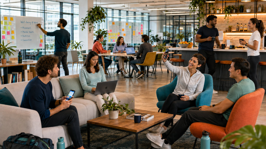 Personnes heureuses au travail