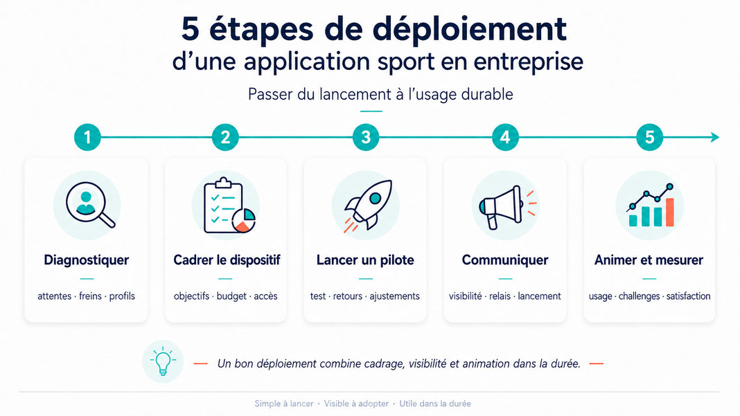 Les 5 étapes de déploiement d'une application sport