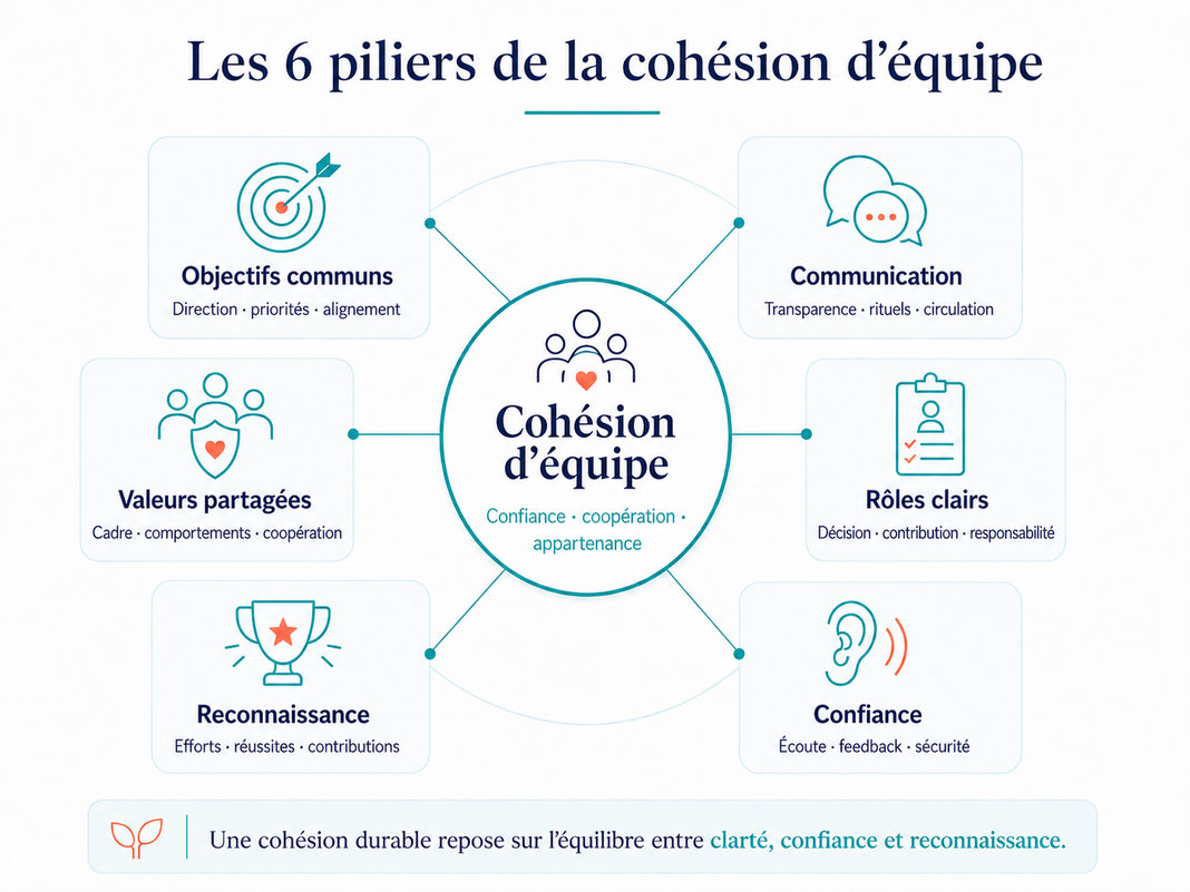 Les 6 piliers de la cohésion d'équipe