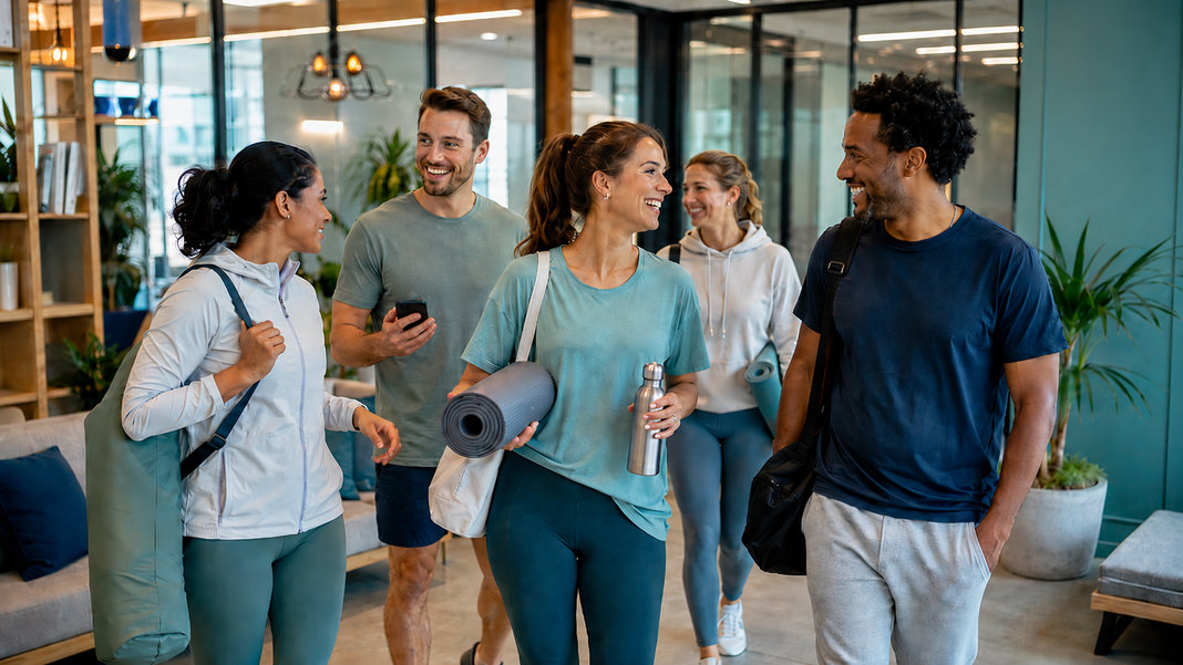 Collaborateur utilisant un avantage d'entreprise source de satisfaction au travail